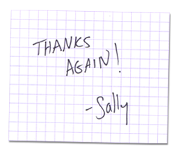 note from sally