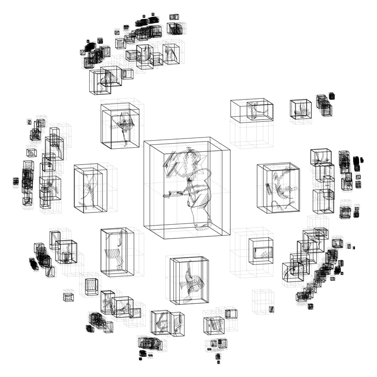 octree representation of a 3D object; boxes inside boxes and so on