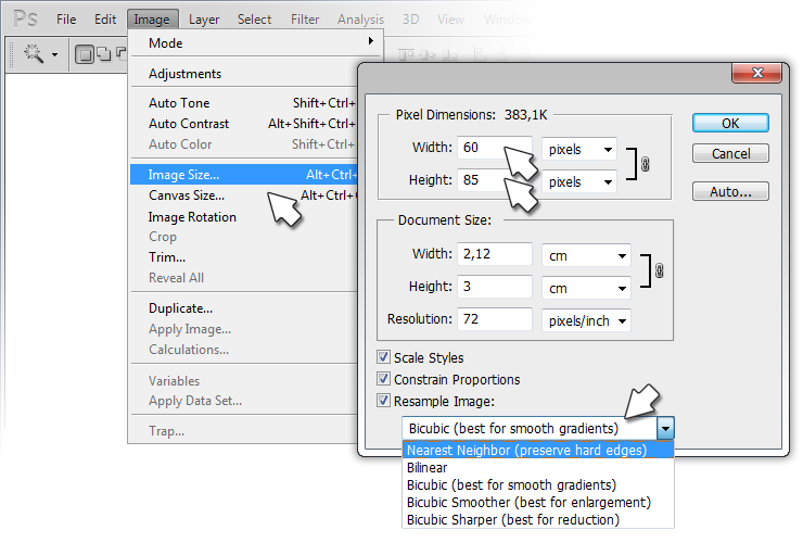 scaling pixel art in adobe photoshop