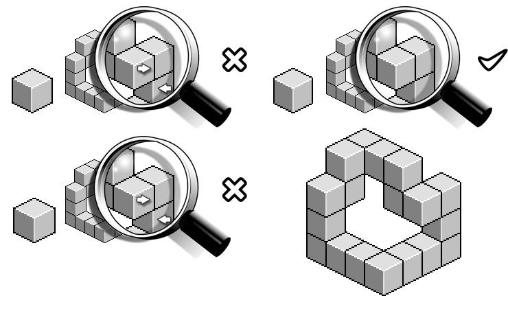 pixel art building blocks